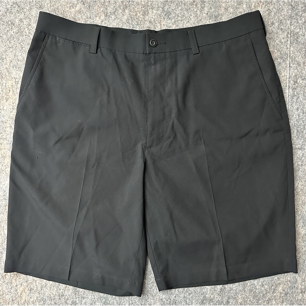 PGA Tour Men's Golf Shorts Size 36 Solid Black Quick Dry 0070‎